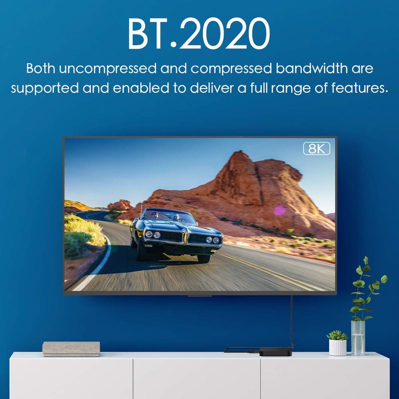 BIFALE 8K Fiber Optic HDMI Cable 100ft, Fiber HDMI 2.1 Cable Support 8K@60Hz,4K@120Hz, 48Gbps, Dynamic HDR 10, eARC, HDCP2.2, 4:4:4, Compatible with Apple TV, Switch, Roku, Projector - Image 3
